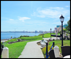 View of the Malecon at the Hotel Nacional in Havana, Cuba